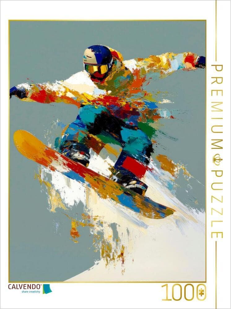 CALVENDO Puzzle Snowboarden, wo Bewegung zur Kunst wird | 1000 Teile Lege-Größe 64x48cm Foto-Puzzle