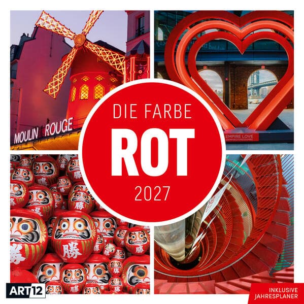 Die Farbe Rot Kalender 2027 - 30x30 - Art12