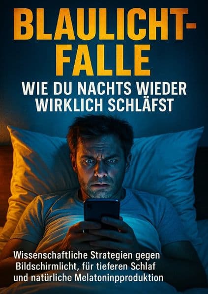 Blaulicht-Falle: Wie du nachts wieder wirklich schläfst: Wissenschaftliche Strategien gegen Bildschirmlicht, für tieferen Schlaf und natürliche Melatoninproduktion