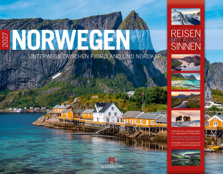 Norwegen Kalender 2027 | Unterwegs zwischen Fjordland und Nordkap