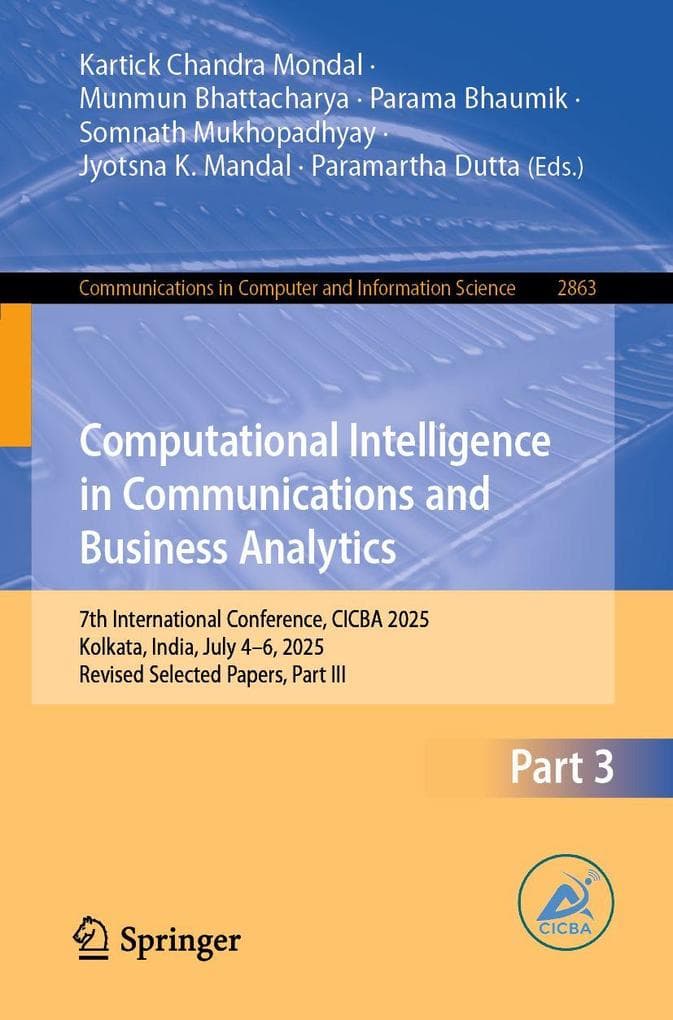 Computational Intelligence in Communications and Business Analytics