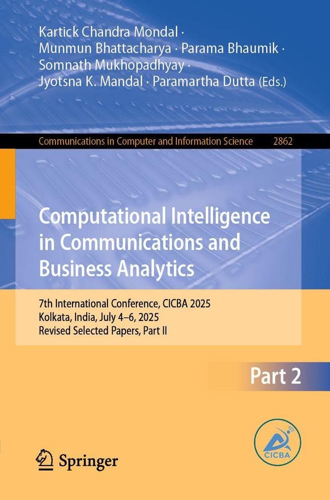 Computational Intelligence in Communications and Business Analytics