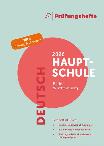 Prüfungsheft - 2026 Deutsch Hauptschule - Baden-Württemberg - Original-Prüfungen und Lösungen