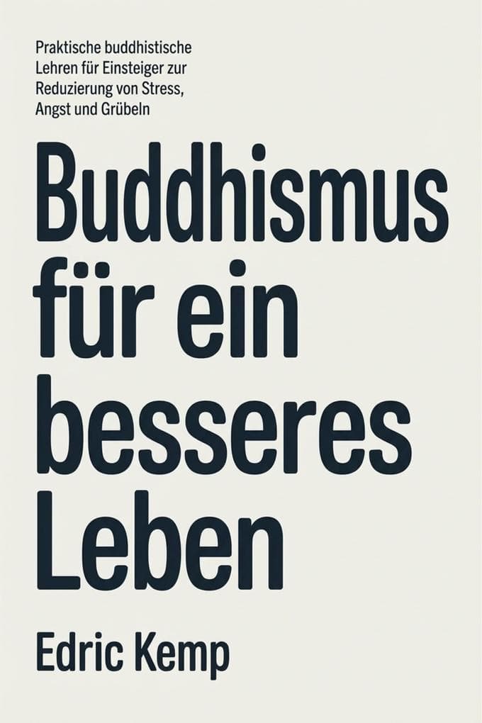 Buddhismus für ein besseres Leben: Praktische buddhistische Lehren für Einsteiger zur Reduzierung von Stress, Angst und Grübeln