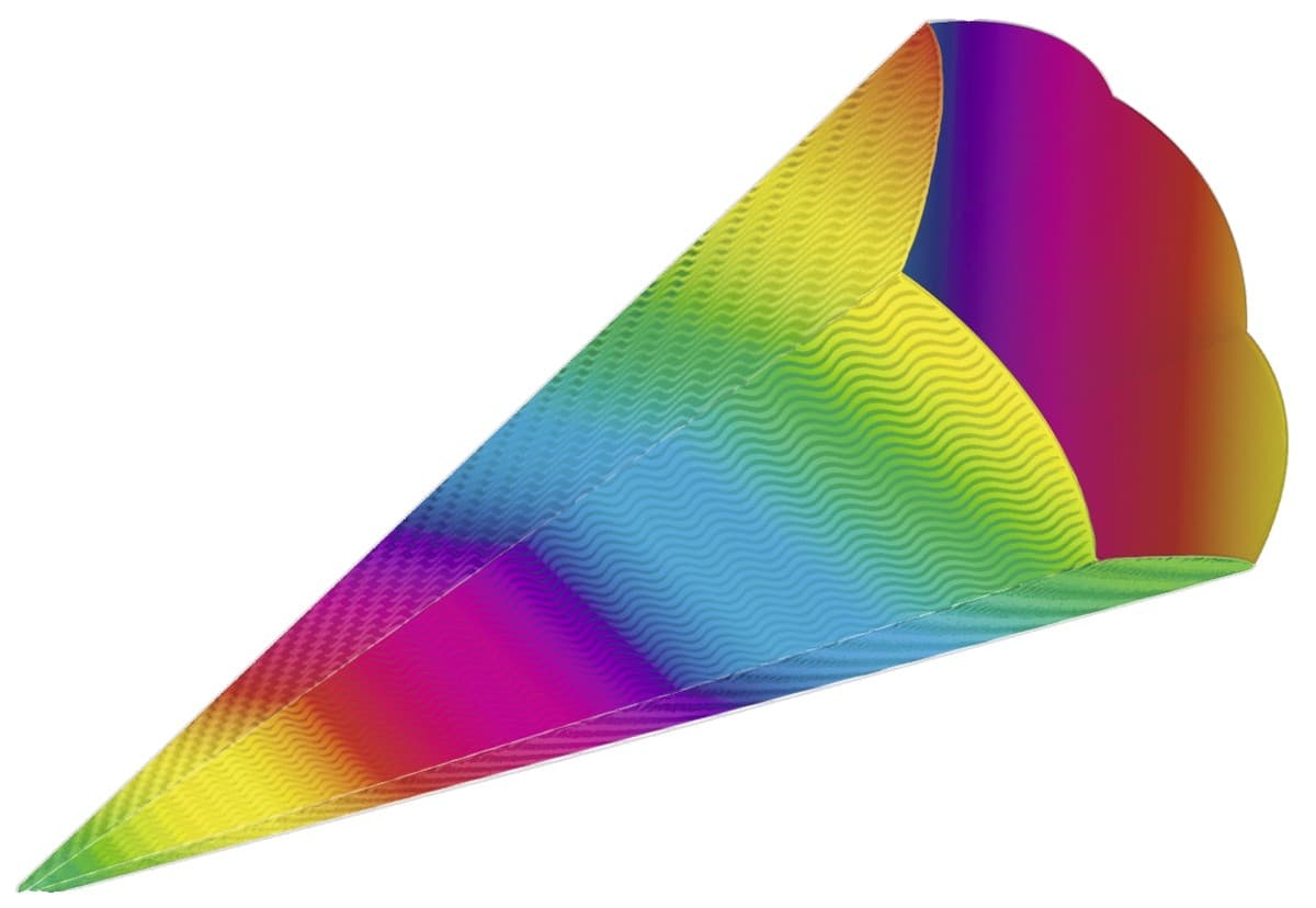 URSUS Schultüten 3D-Schultüten "Regenbogen", Höhe 68 cm, Durchmesser 20 cm, 5er Set