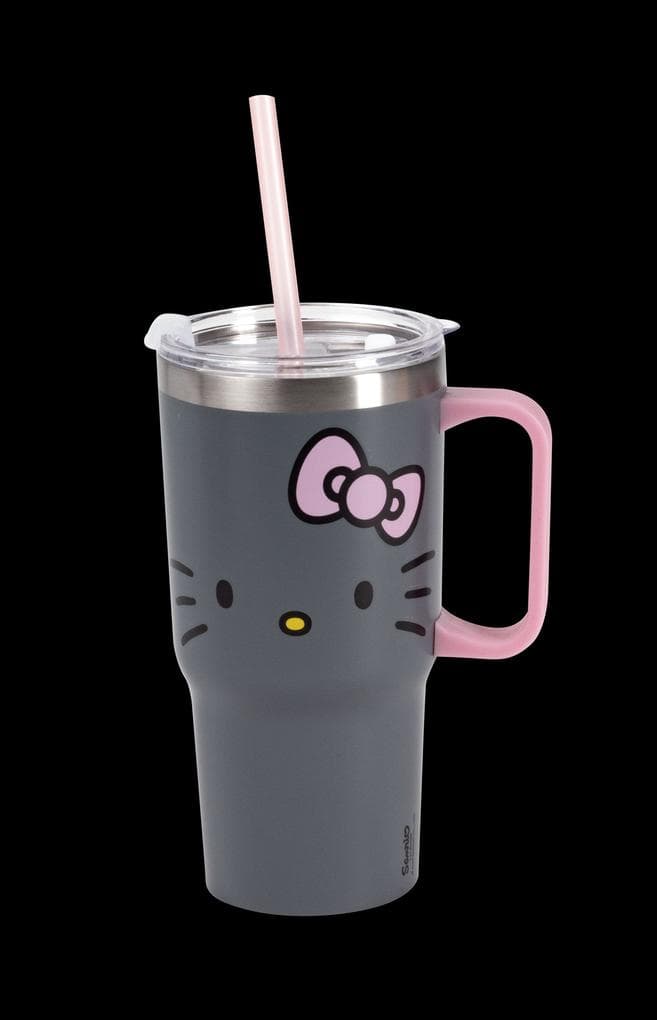 Hello Kitty Coolmug Trinkbecher mit Henkel und Strohhalm