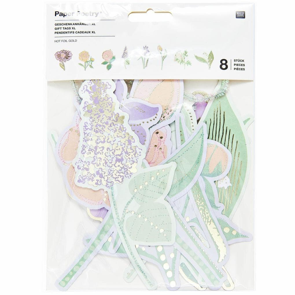 Geschenkanhänger XL, Blumen, Pastell FSC MIX, The Sky is the Limit, ca. 16 x 21 cm