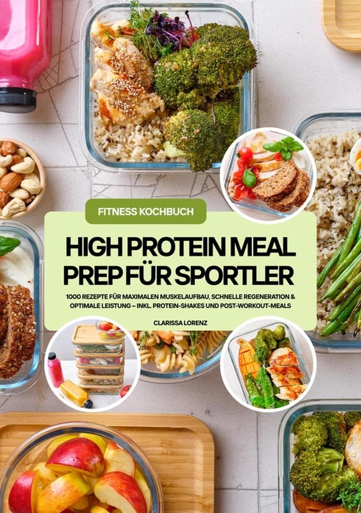 High Protein Meal Prep für Sportler: 1000 Rezepte für maximalen Muskelaufbau, schnelle Regeneration & optimale Leistung - inkl. Protein-Shakes und Post-Workout-Meals (Fitness Kochbuch)
