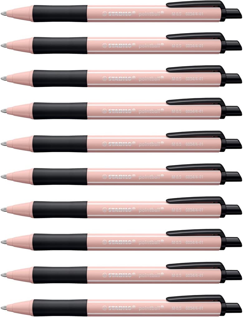 STABILO Druck-Kugelschreiber, pointball NatureCOLORS Wildflower Edition, 10er Set - rouge