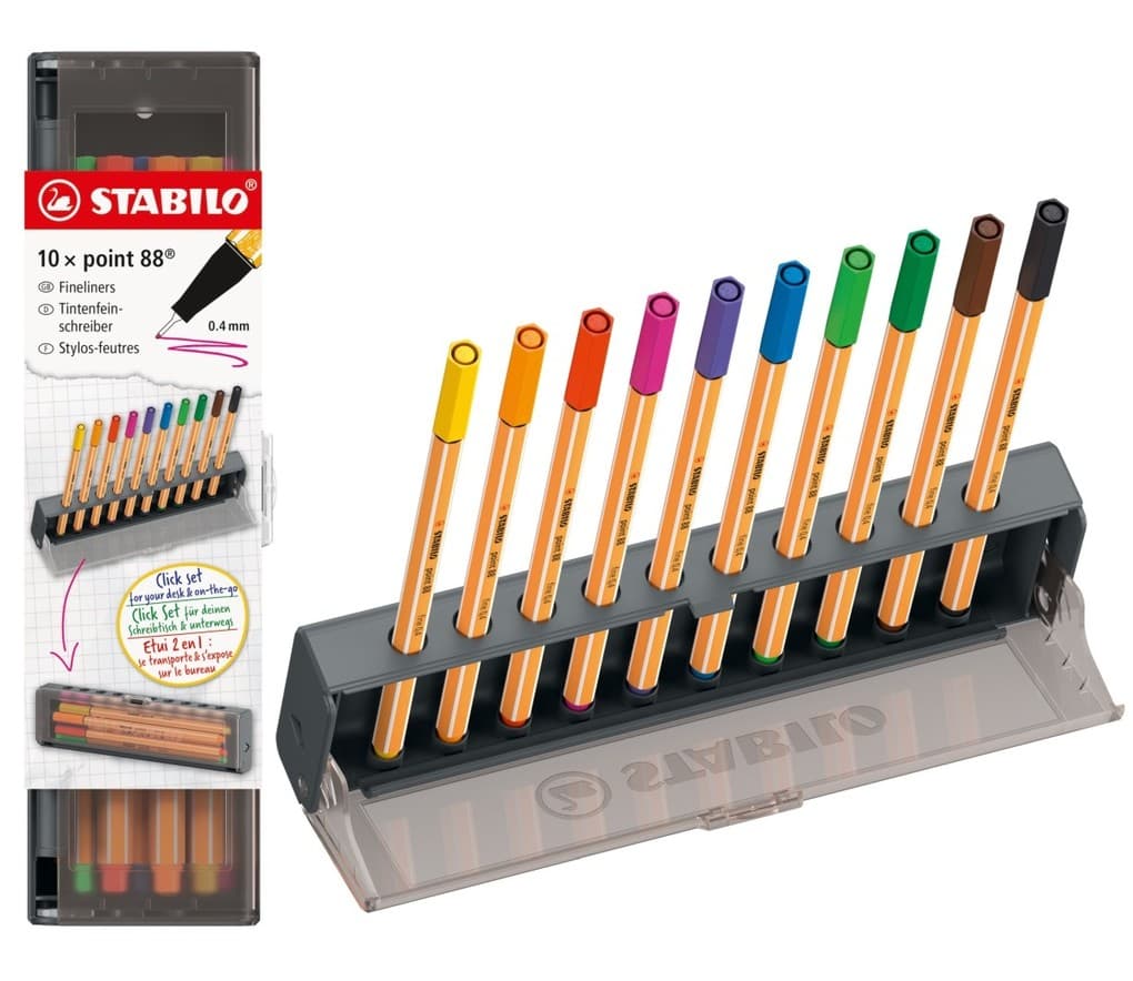 STABILO Fineliner point 88, 10er Click Set