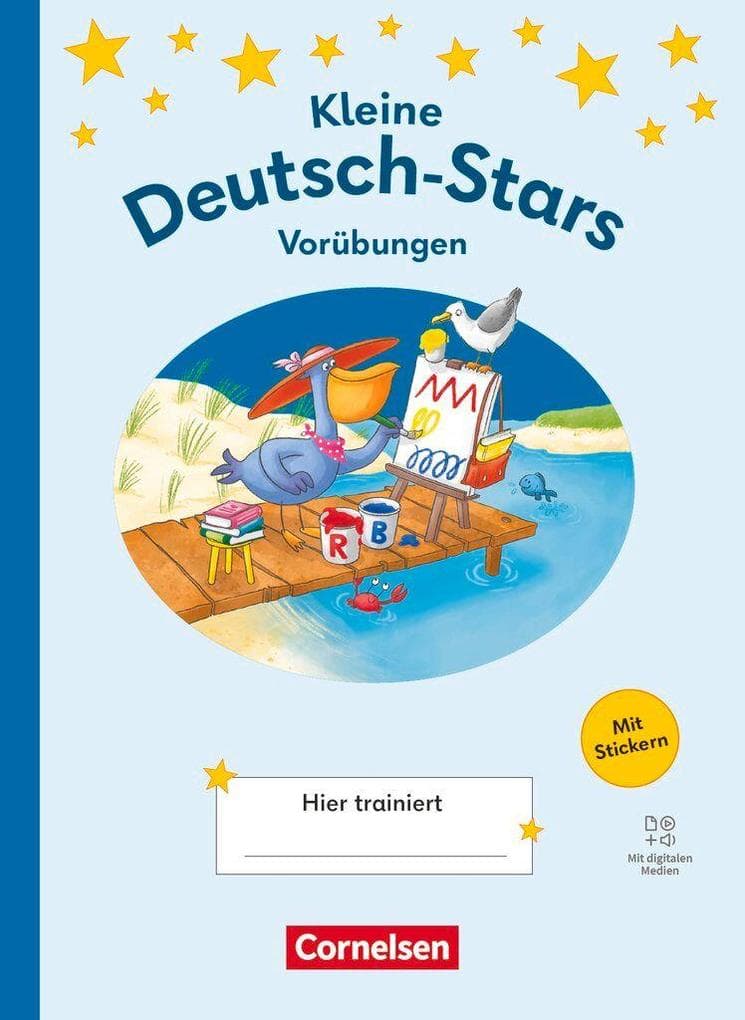 Deutsch-Stars 1. Schuljahr - Lesetraining Ausgabe ab 2025 - Kleine Deutsch-Stars - Übungsheft mit Lösungen und digitalen Medien