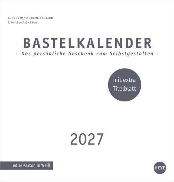 Premium-Bastelkalender weiß mittel 2027