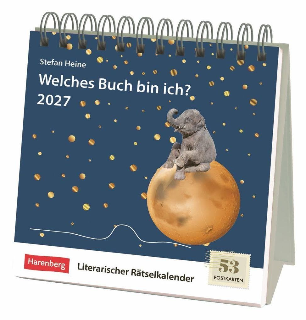Welches Buch bin ich? Premium-Postkartenkalender 2027 - Literarischer Rätselkalender
