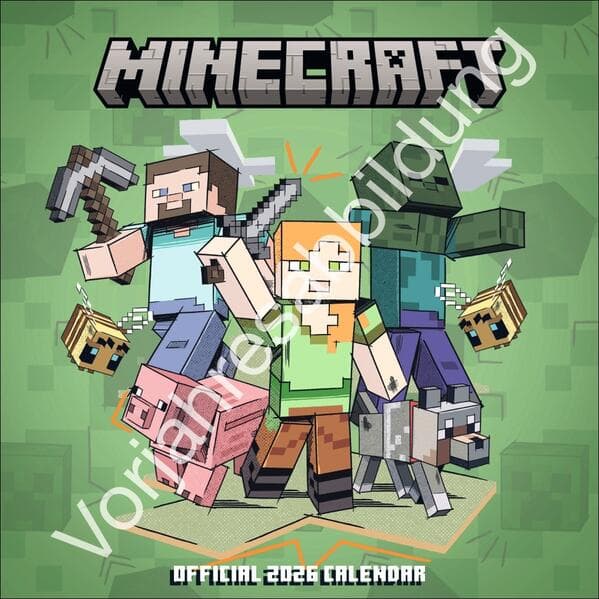 Minecraft Broschurkalender 2027
