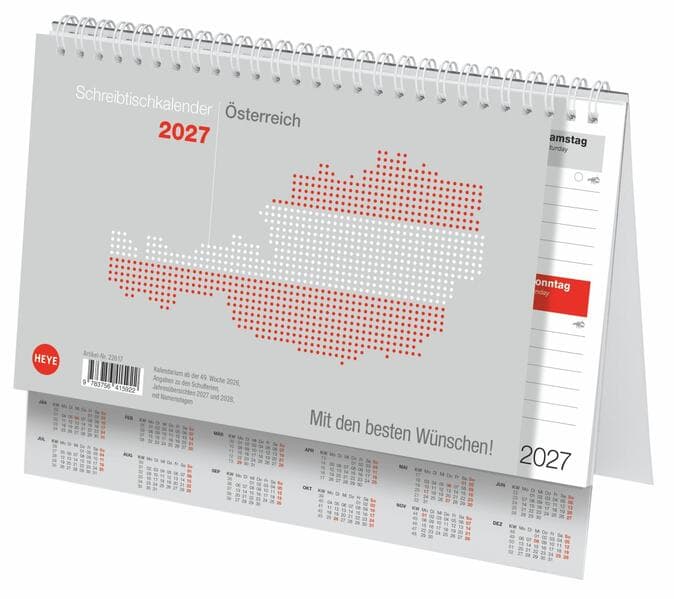 Schreibtischkalender Österreich klein 2027