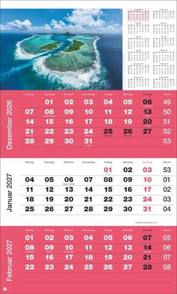 3-Monatsplaner Foto Traumziele 2027