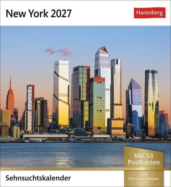 New York Sehnsuchtskalender 2027 - Wochenkalender mit 53 Postkarten