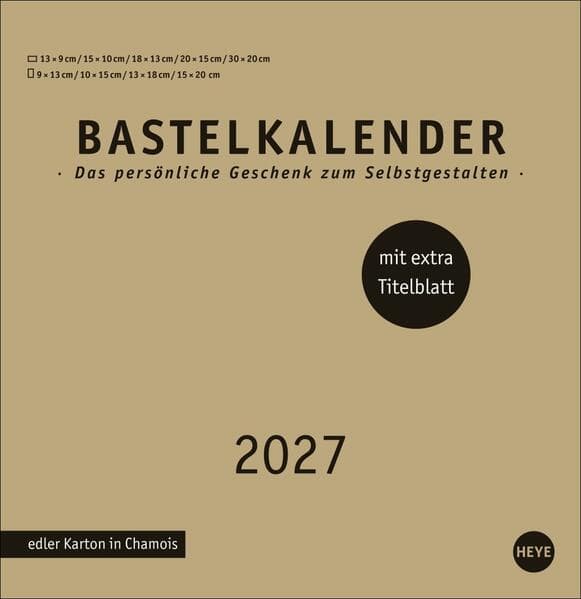 Premium-Bastelkalender gold groß 2027