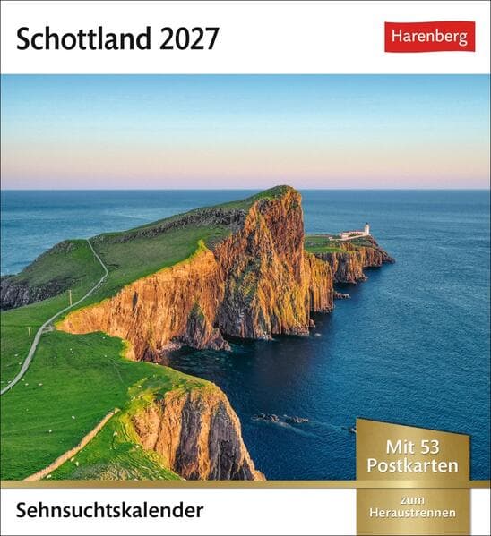 Schottland Sehnsuchtskalender 2027 - Wochenkalender mit 53 Postkarten