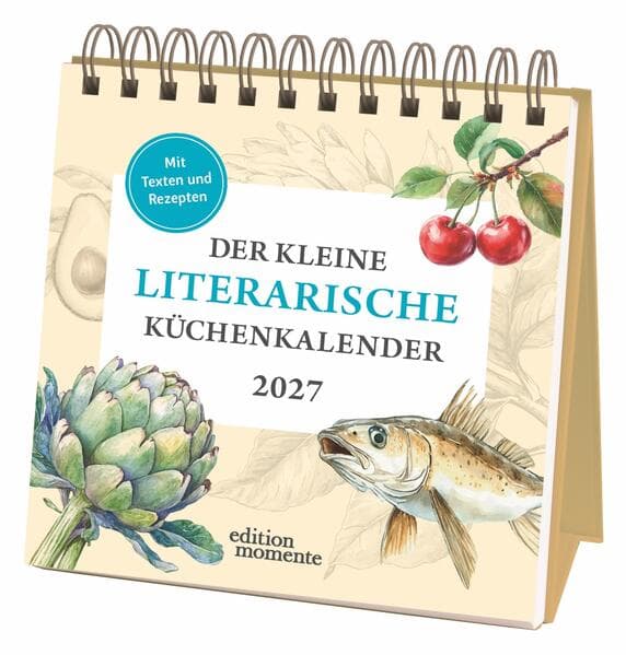 Der kleine literarische Küchenkalender Premium-Postkartenkalender 2027 - Mit Texten und Rezepten
