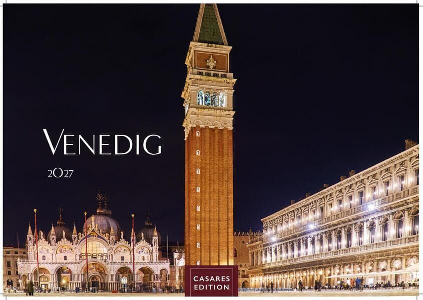 Venedig Kalender 2027 - Wandkalender | Fotokalender Italien 24x35 - mit malerischen Fotos von Venedig , Italien