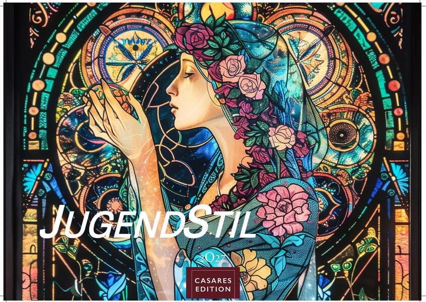 Jugendstil Kalender 2027 - Wandkalender | Fotokalender Kunst 35x50cm Großformat - Stilvolle künstlerische Motiven im Jugendstil für das ganze Jahr.