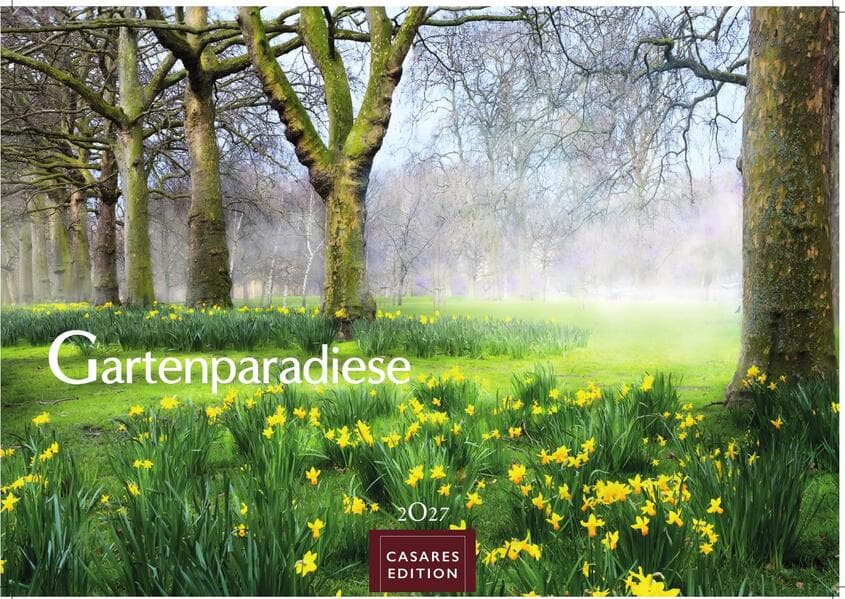 Gartenparadiese Kalender 2027 - Der Kalender für alle, die Gärten lieben - Wandkalender | Gartenkalender | Fotokalender Naturkalender 50x35cm