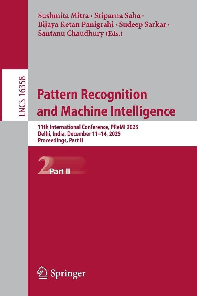 Pattern Recognition and Machine Intelligence