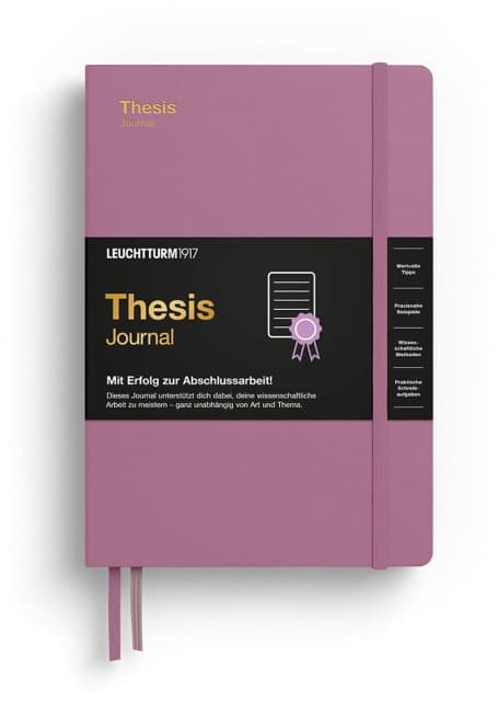 Thesis Journal Medium (A5), Hardcover, Dusty Rose, Deutsch