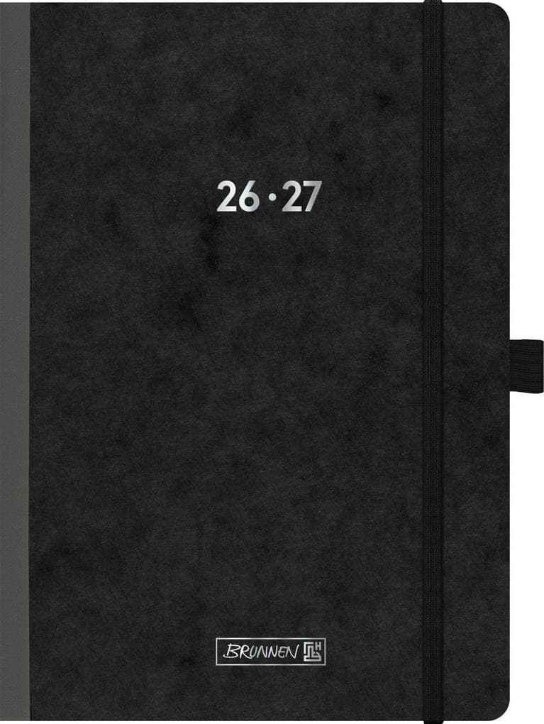 Schülerkalender 2026/2027 "Pressspan schwarz" FACT!plus | A5, Karton