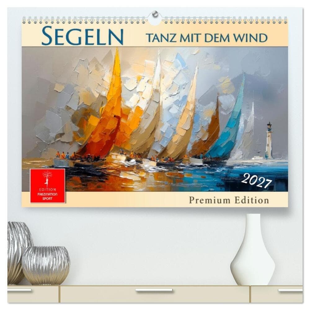 Segeln - Tanz mit dem Wind (hochwertiger Premium Wandkalender 2027 DIN A2 quer), Kunstdruck in Hochglanz