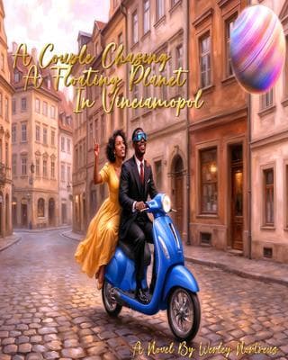 A Couple Chasing A Floating Planet In Vinciamopol