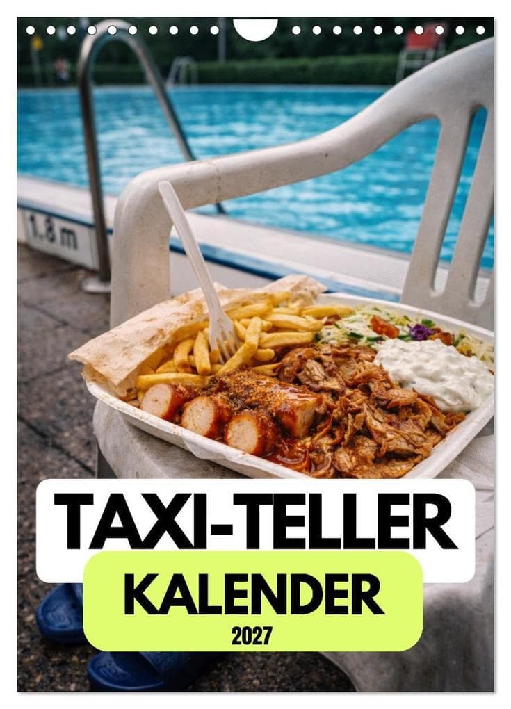 Taxi-Teller-Kalender (Wandkalender 2027 DIN A4 hoch), CALVENDO Monatskalender