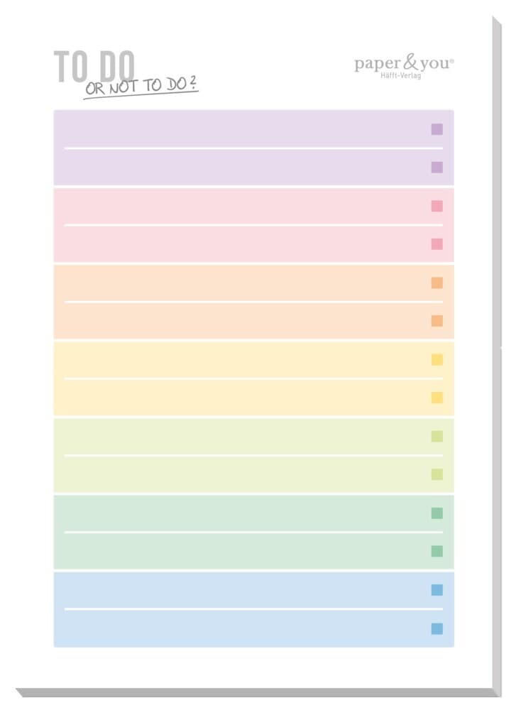 paper&you Block A6 To-do [Rainbow]