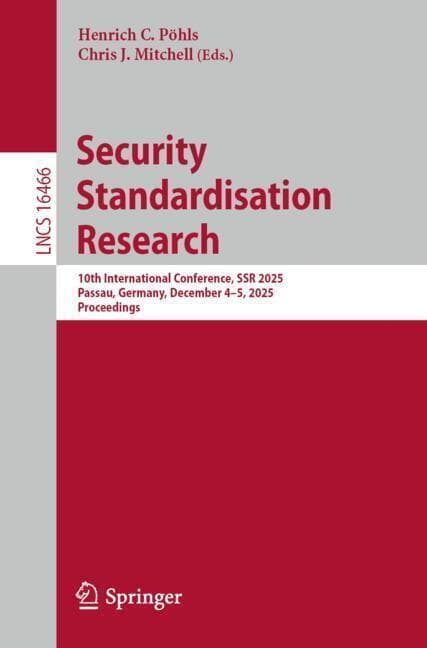 Security Standardisation Research