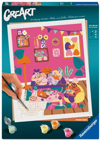 CreArt, Malen nach Zahlen Adults Trend - Pyjama Party