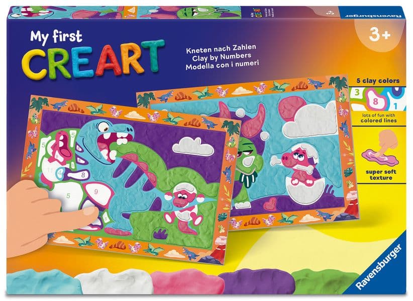 My First CreArt, Kneten nach Zahlen - Freche Dinos