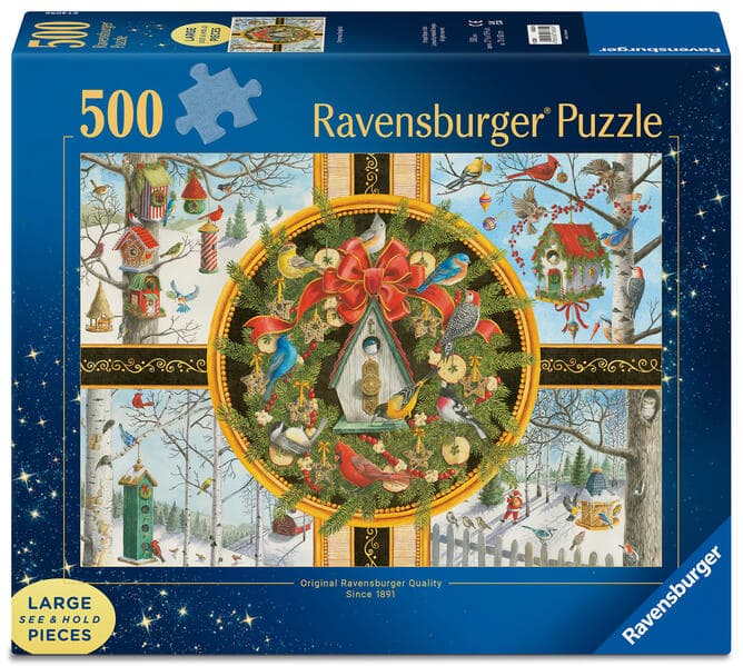 Erwachsenenpuzzle 500 Large Pieces - Singvögel im Winter