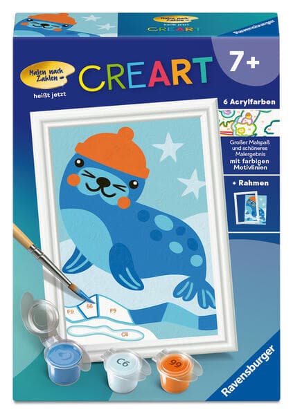 CreArt, Malen nach Zahlen Kinder - Kleine Robbe