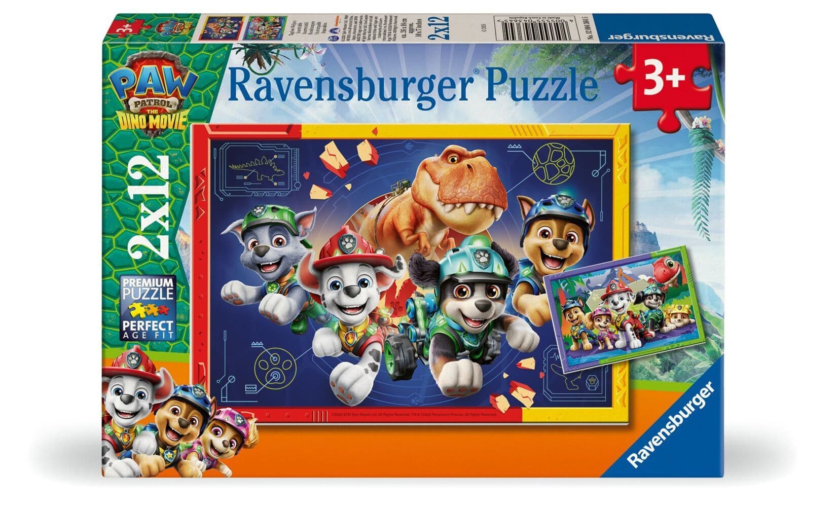 Kinderpuzzle 2x12 Teile - Paw Patrol 3 Dino Movie