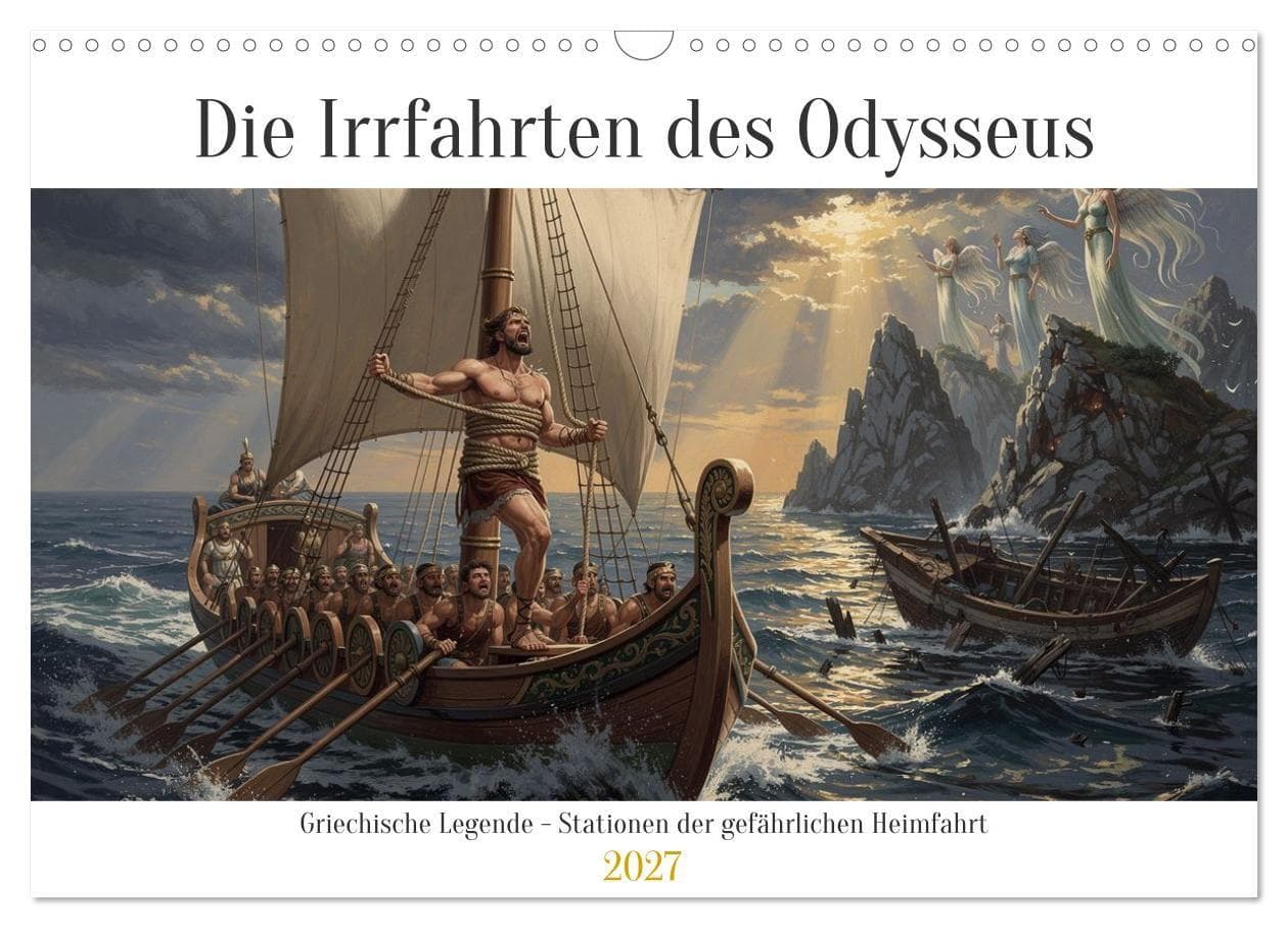 Die Irrfahrten des Odysseus (Wandkalender 2027 DIN A3 quer), CALVENDO Monatskalender