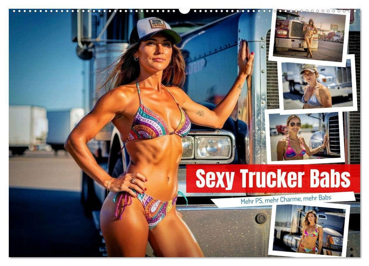 Sexy Trucker Babs (Wandkalender 2027 DIN A2 quer), CALVENDO Monatskalender