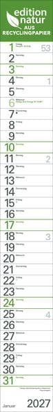 Streifenplaner Grün Recyclingpapier Edition Natur 2027