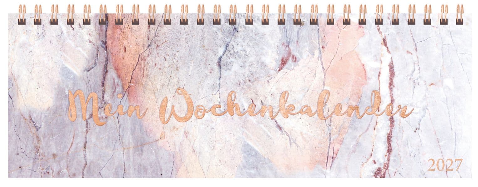 Tischquerkalender Marble 2027