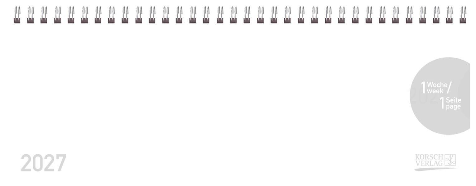 Tischkalender quer Classic Colourlux 2027 weiß