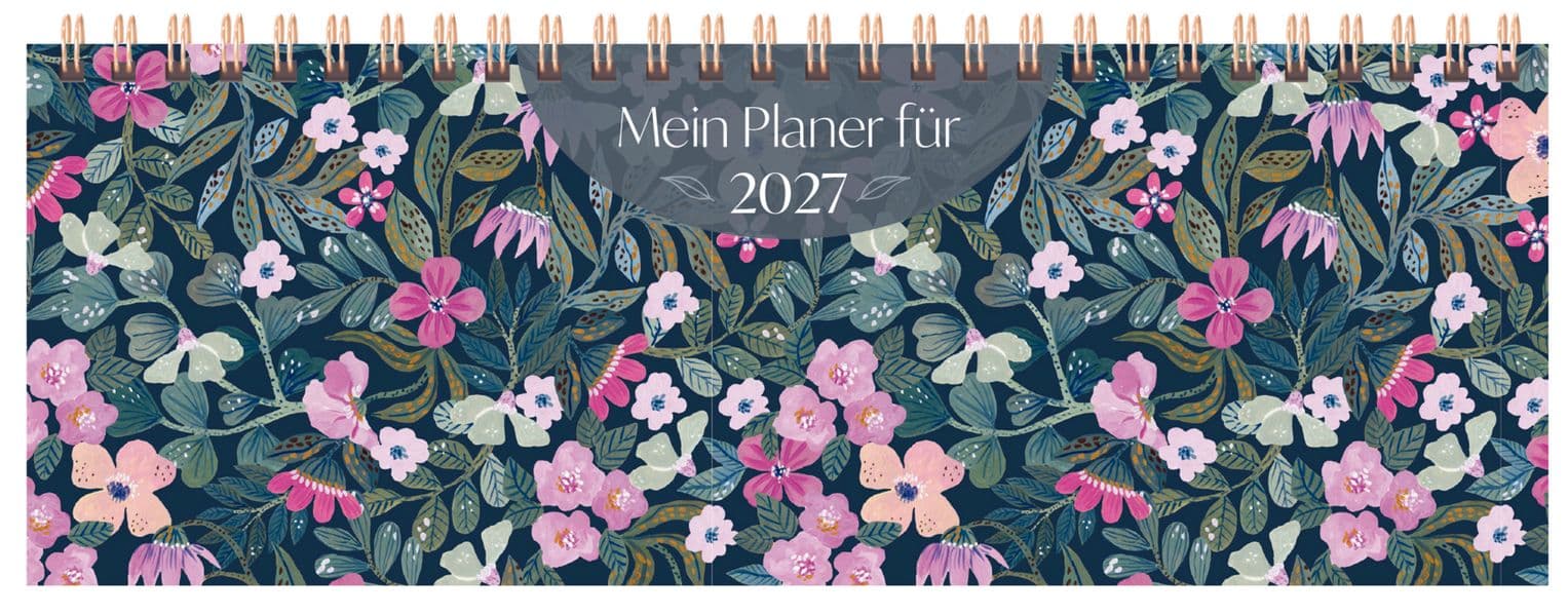 Tischquerkalender Purpur-Blüten 2027