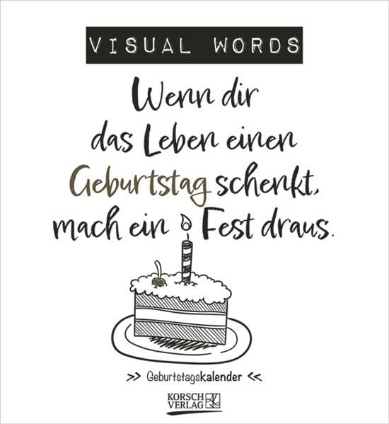Geburtstagskalender Visual Words