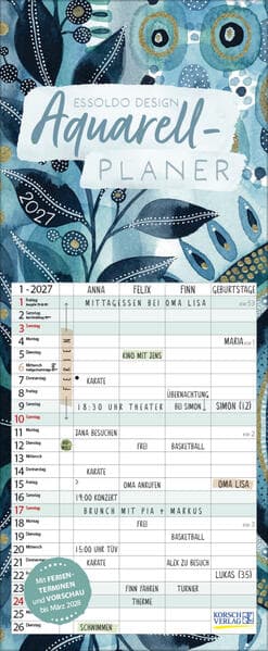 Aquarellplaner 2027