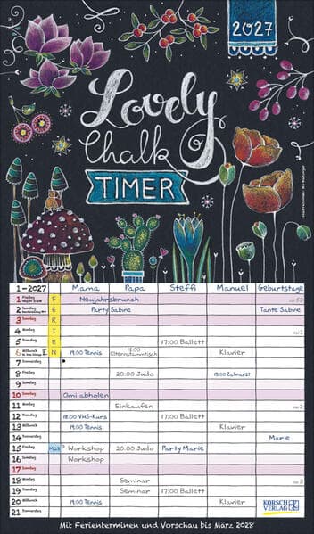 Lovely Chalk Timer 2027