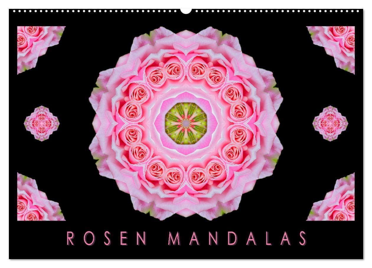 ROSEN MANDALAS (Wandkalender 2027 DIN A2 quer), CALVENDO Monatskalender